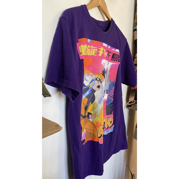 Naruto Shippuden Rasengan vs Chidori Purple T shirt Mens Size Medium - Picture 5 of 10